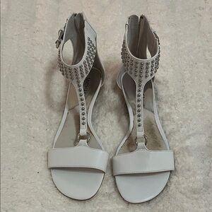 Michael Kors White Studded Sandals